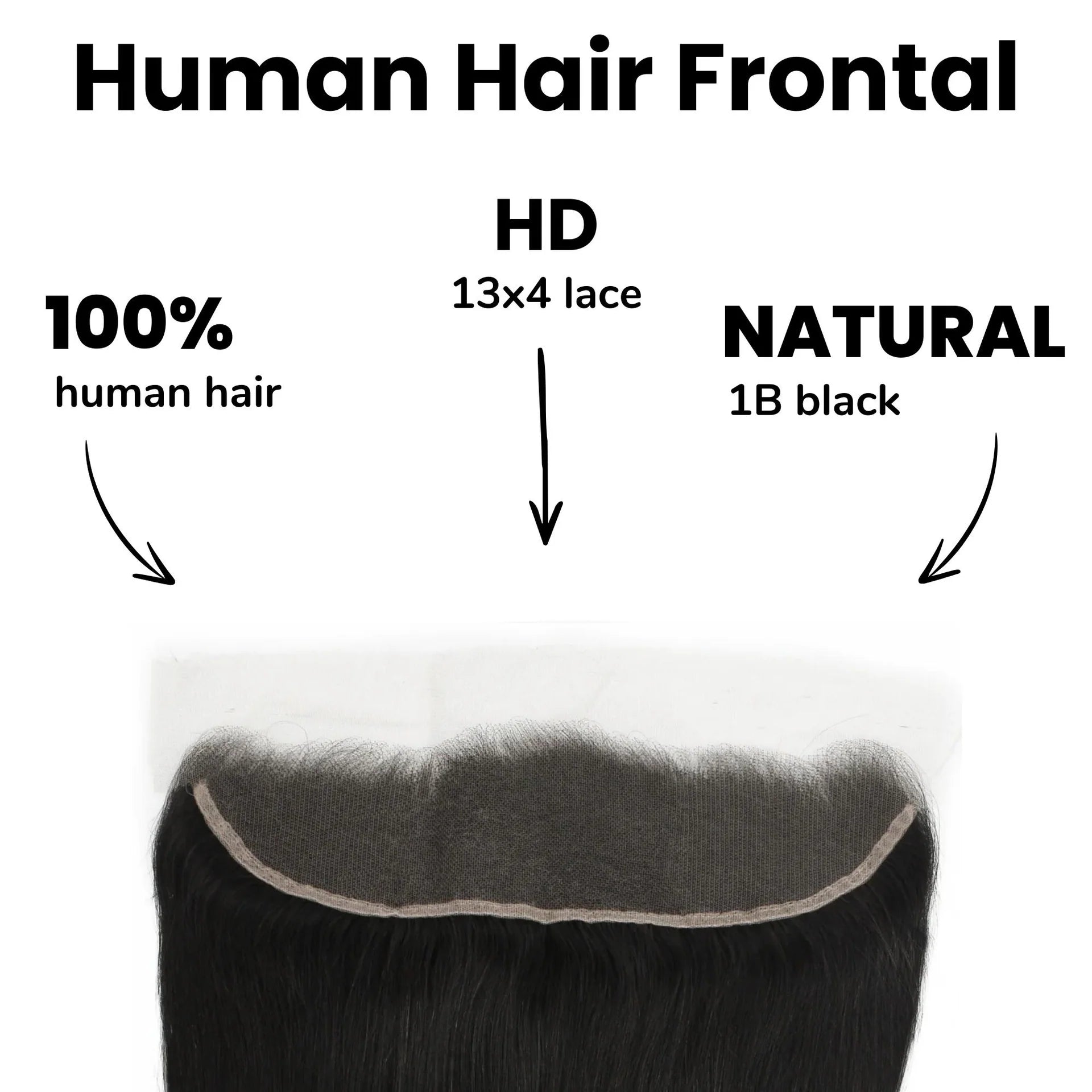 13x4 HD Lace Pre-plucked Human Hair Frontal