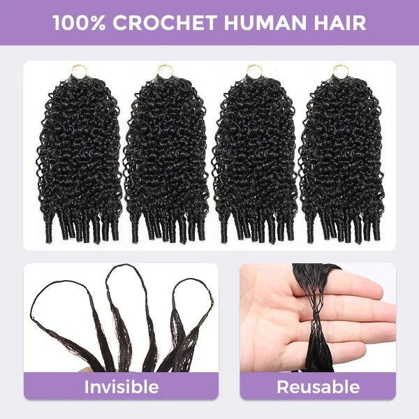 Softlife Burmese Curly Crochet Human Hair – Soft Defined Curls with Finger-Coil End Lightweight · Reusable