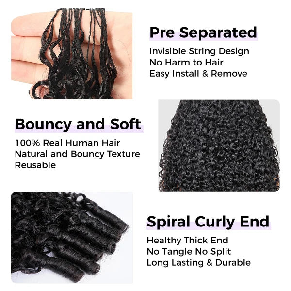 Softlife Burmese Curly Crochet Human Hair – Soft Defined Curls with Finger-Coil End Lightweight · Reusable