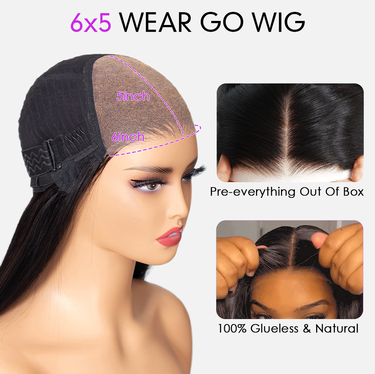 Glueless Ready To Go Pre-Bleached 100% Human Hair Body Wave Wig
