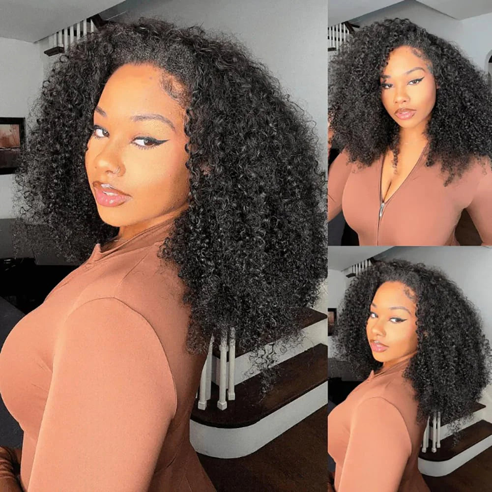 Glueless Short Curly Bob 13x4 Full Frontal Pre Plucked Wig Human Hair