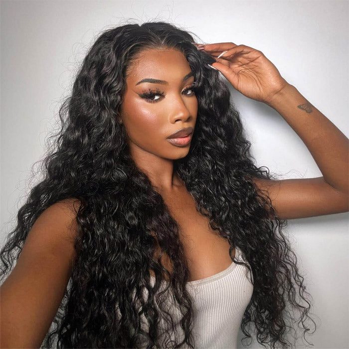Wet and Wavy 13x4 Lace Frontal Wig Water Wave Glueless 5x5 Wig Virgin Human Hair