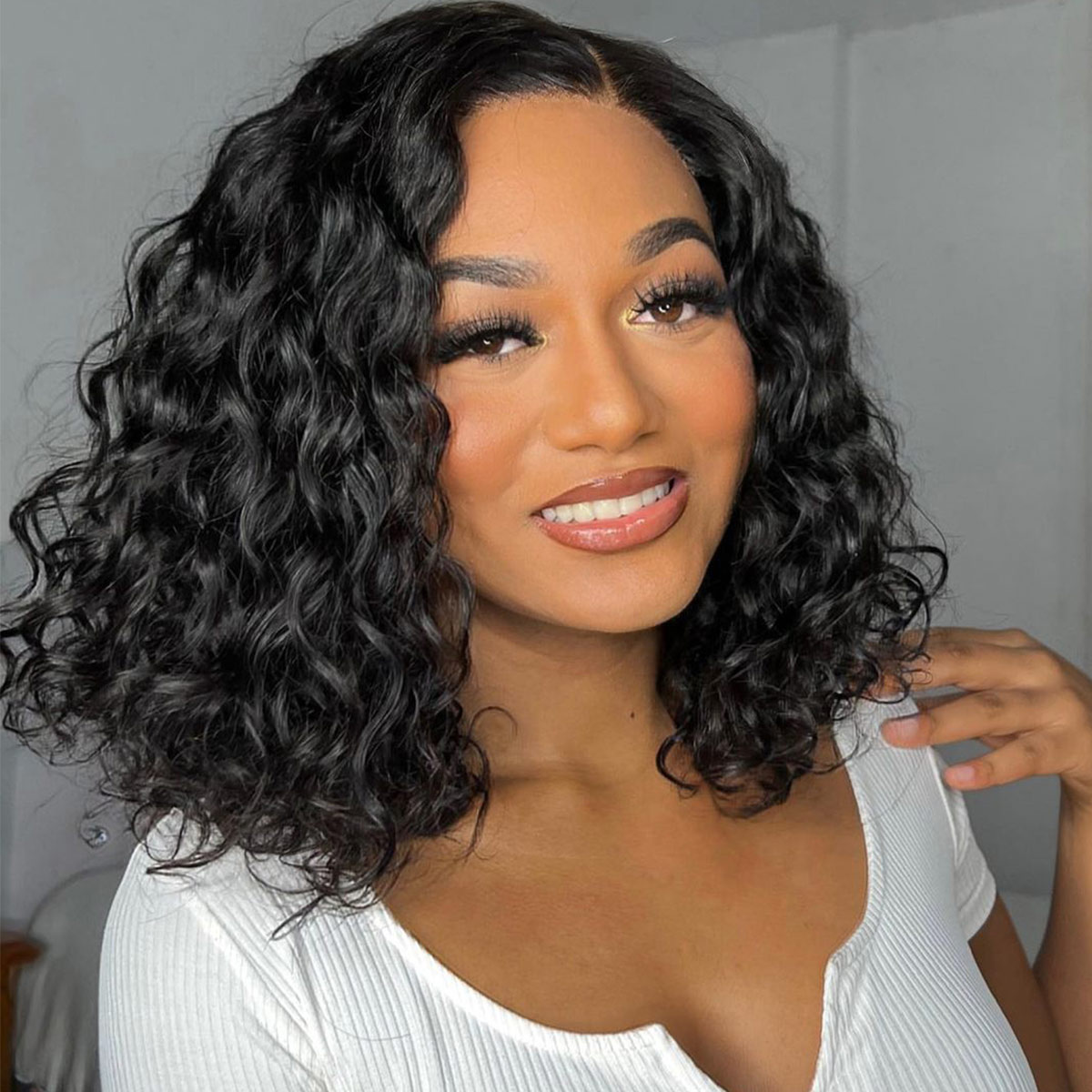 Wet and Wavy 13x4 Lace Frontal Wig Water Wave Glueless 5x5 Wig Virgin Human Hair