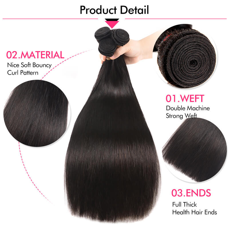 Softlife Hair® 3 Bundle Set 100% Virgin Human Hair Weave Salon Quality • Natural Movement 11A Bundles