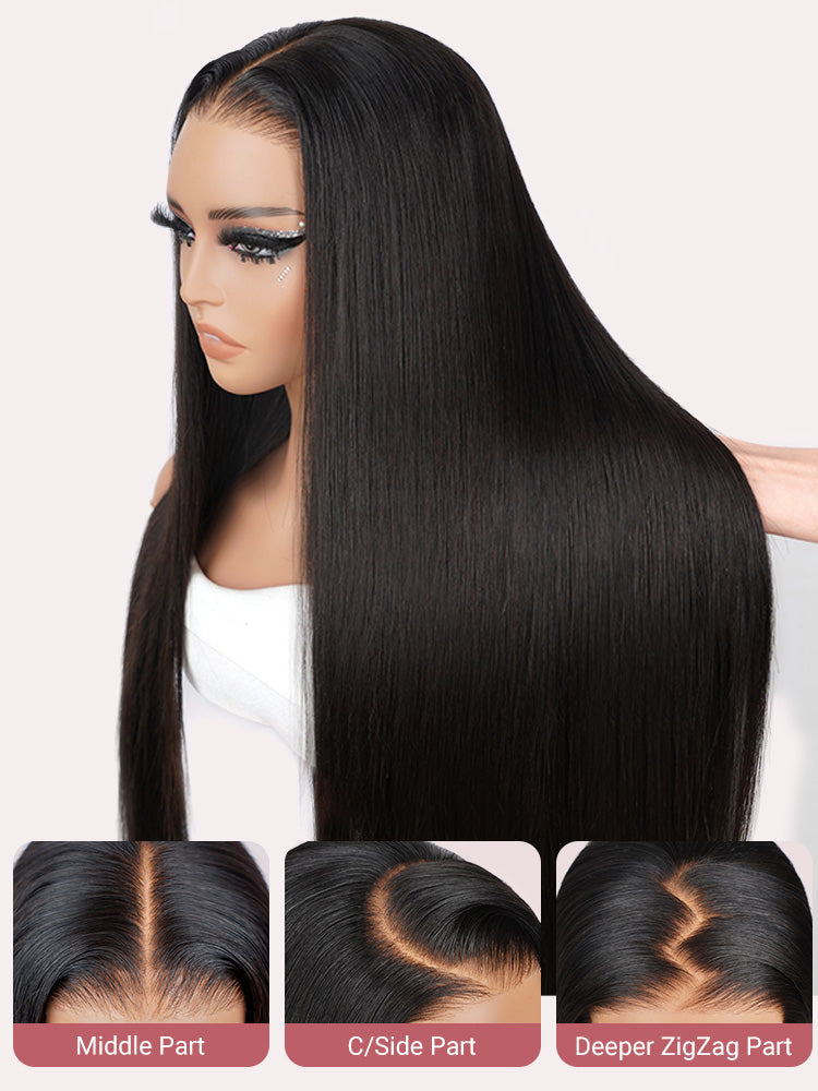 Glueless Ready To Go Pre-Bleached Brazilain Human Hair Straight Wig