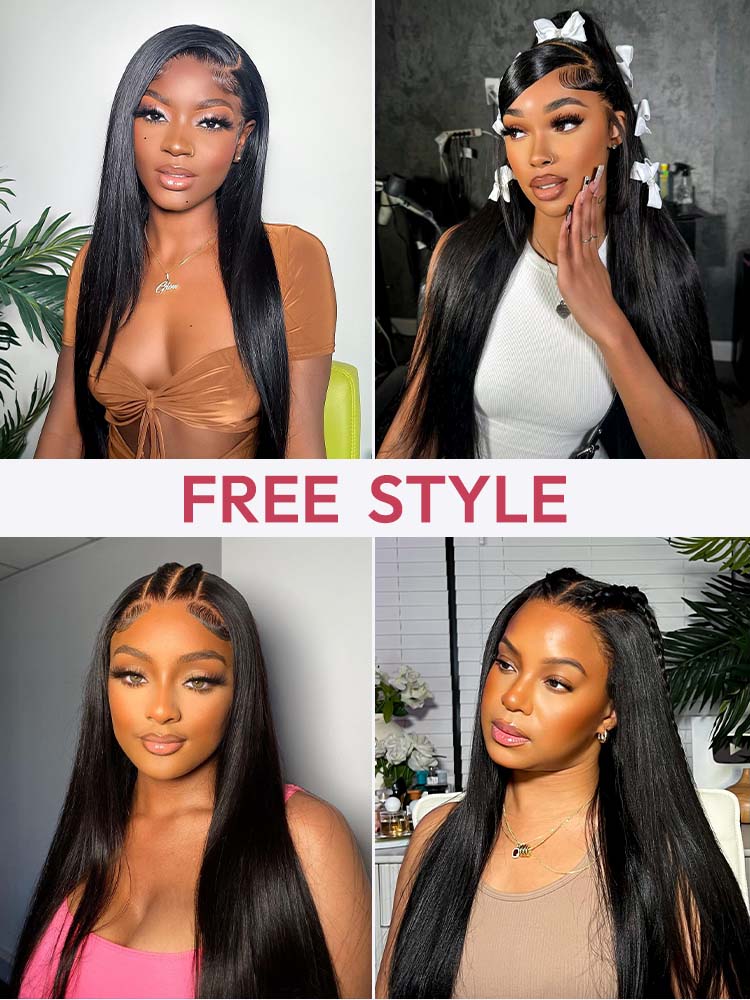Glueless Ready To Go Pre-Bleached Brazilain Human Hair Straight Wig