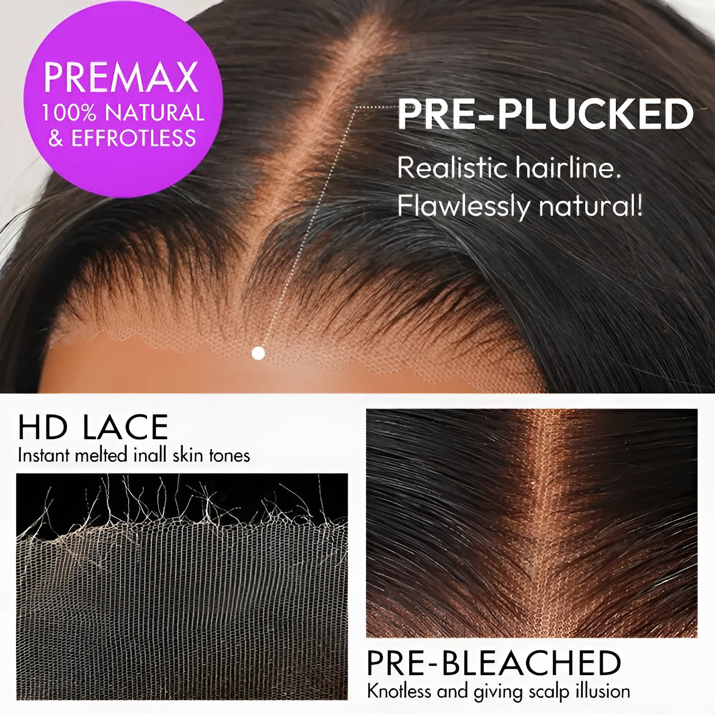 Glueless Ready To Go Pre-Bleached 100% Human Hair Body Wave Wig