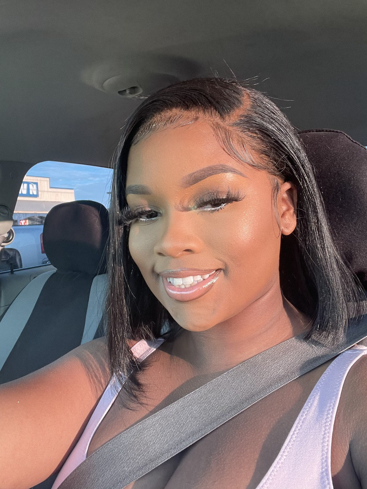 Softlife Hair customer wearing wig review photo from Brianna G.