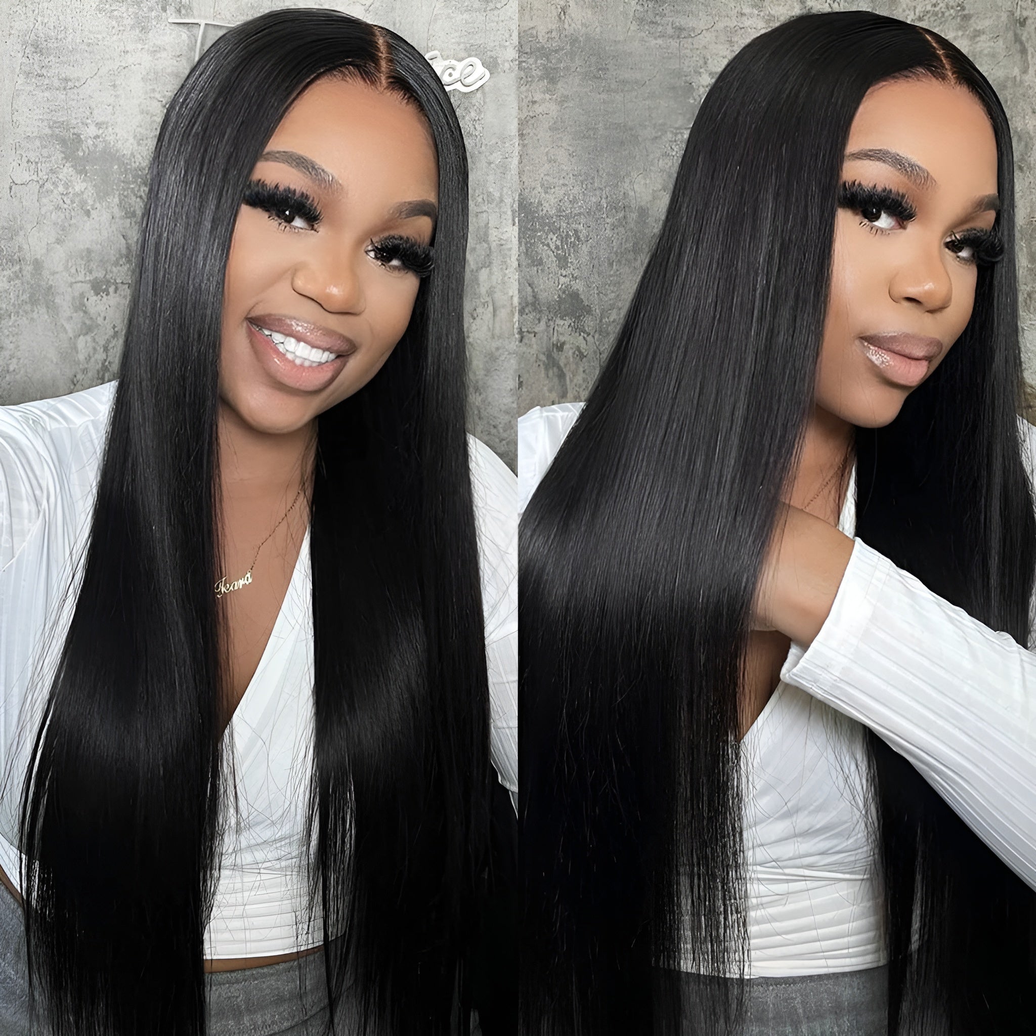 Glueless Ready To Go Pre-Bleached Brazilain Human Hair Straight Wig